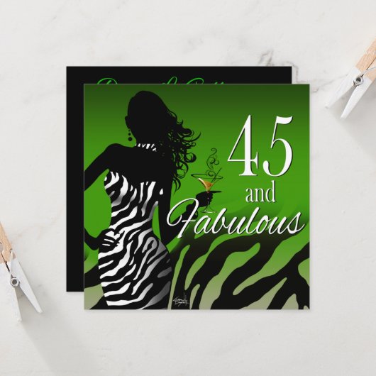 Carte Aube ::CUSTOM :: Bombshell Zebra 45e anniversaire (Devant/Arrière en situation)