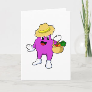 Carte Aubergine en fermier avec carotte