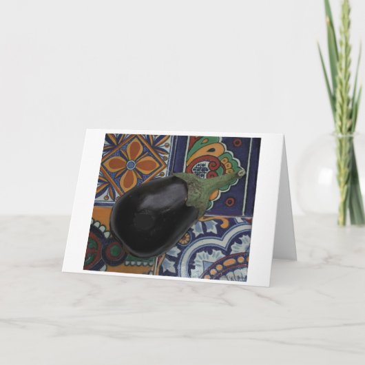 Carte Aubergine sur des tuiles (Devant)