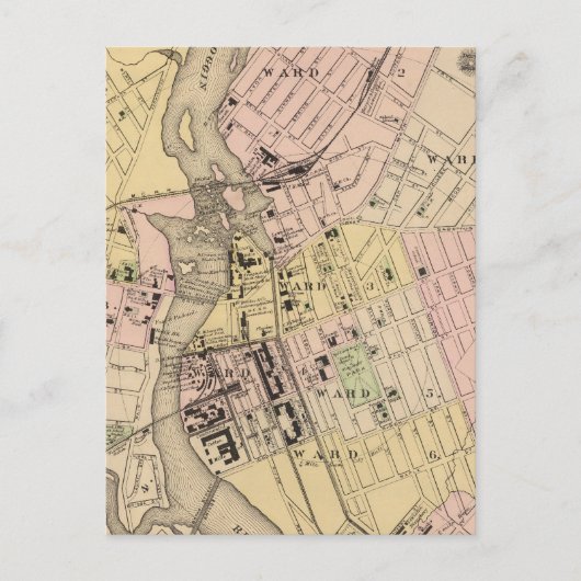 Carte Auburn, Lewiston (Devant)