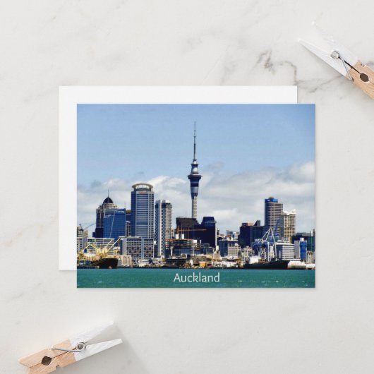Carte Auckland Skyline (Devant/Arrière en situation)