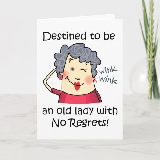Carte Aucun regret (Devant)