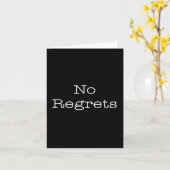 Carte Aucun regret Cite Motivation inspirante Citation (Fleur jaune)
