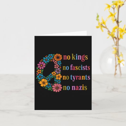 Carte Aucun Rois En Amérique Ne Manifeste Pour La Paix F (Fleur jaune)