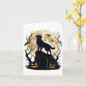 Carte Aucun texte visible détecté. Éffrayant Halloween C (Fleur jaune)