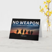 Carte Aucune Arme Formée Contre Vous Prospère Bible (Fleur jaune)