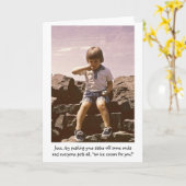 Carte Aucune crème glacée pour vous ! (Fleur jaune)