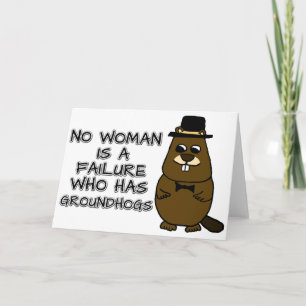 Carte Aucune femme n'est un échec qui a des marmottes