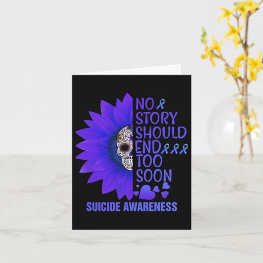 Carte Aucune Histoire Ne Devrait Se Terminer Trop Tôt Po (Fleur jaune)