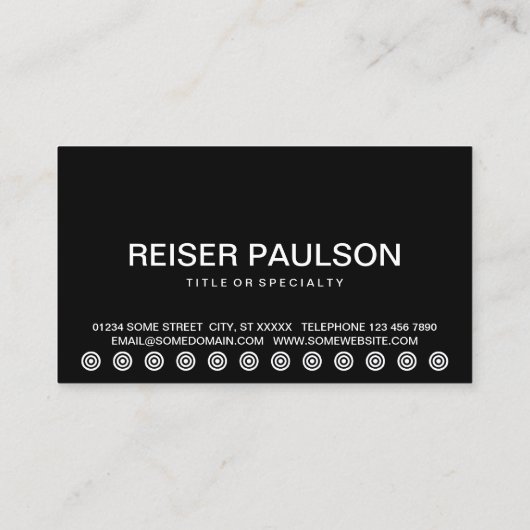 carte audacieuse de fidélité de client de CLÉS (Dos)