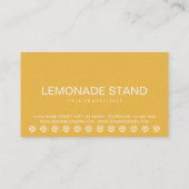 carte audacieuse de fidélité de client de LIMONADE (Dos)