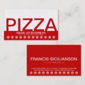 carte audacieuse de fidélité de client de PIZZA (Devant / Derrière)