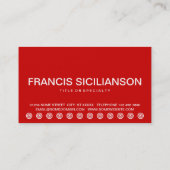 carte audacieuse de fidélité de client de PIZZA (Dos)