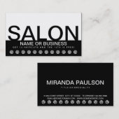 carte audacieuse de fidélité de client de SALON (Devant / Derrière)
