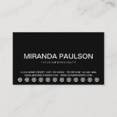 carte audacieuse de fidélité de client de SALON (Dos)