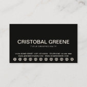 carte audacieuse de fidélité de client de TACOS (Dos)