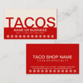carte audacieuse de fidélité de client de TACOS (Devant / Derrière)
