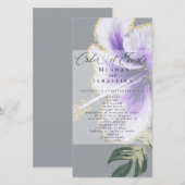 Carte Audacieux Améthyste Purple Floral (Devant / Derrière)