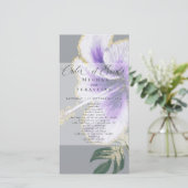 Carte Audacieux Améthyste Purple Floral (Debout devant)