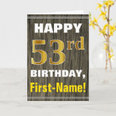 Carte Audacieux, bois de Faux, anniversaire d'or de Faux (Fleur jaune)