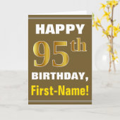Carte Audacieux, Brown, anniversaire d'or de Faux (Fleur jaune)