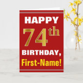 Carte Audacieux, rouge, anniversaire d'or de Faux (Fleur jaune)