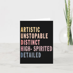 Carte Audhd Autisme Adhd Spectre Autiste Neurodiversité