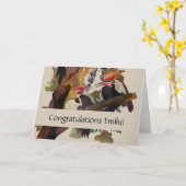 Carte Audubon Peinture d'Oiseaux Pic Pilé (Fleur jaune)