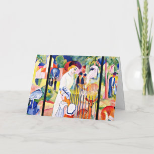 Carte August Macke - Big Zoo, célèbre peinture,