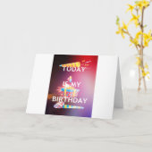 Carte Aujourd'hui est mon art d'anniversaire (Fleur jaune)