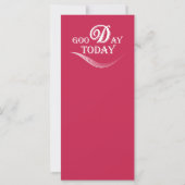 Carte Aujourd'hui est un bon jour (Dos)