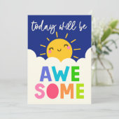 Carte Aujourd'Hui Sera Super (Debout devant)