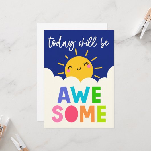 Carte Aujourd'Hui Sera Super (Devant/Arrière en situation)