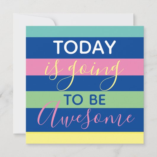 Carte Aujourd'hui va être génial (Devant)