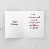 CARTE *AUNT* A WAGON FILLED OF FLOWERS FOR YOU CARD (Intérieur)