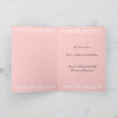 Carte AUNT Anniversaire avec Rose rose et dentelle (Intérieur)