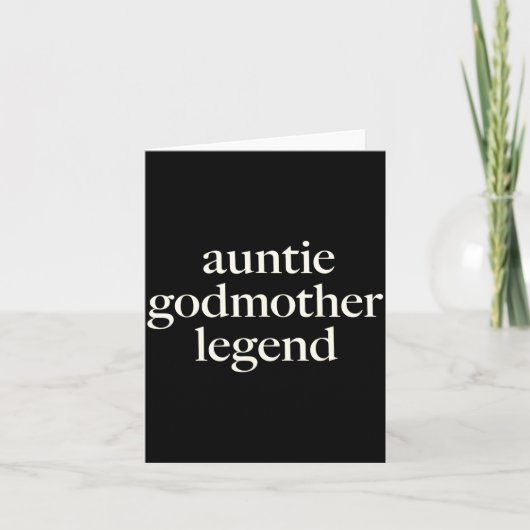 Carte Aunt Godmother Legend Funny Godparent S Gift Aunt (Devant)