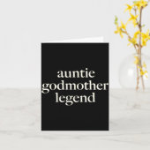 Carte Aunt Godmother Legend Funny Godparent S Gift Aunt (Fleur jaune)