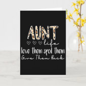 Carte Aunt Life Love Them Sil Them Give Them Back Aunt Q (Fleur jaune)