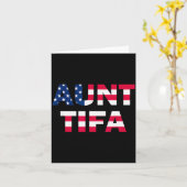 Carte Aunt Tifa Flag Us Funny Aunt Tifa - I Am Aunt Tifa (Fleur jaune)