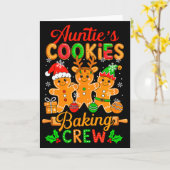 Carte Auntie's Xmas Cookie Baking Crew Funny Baker Ginge (Fleur jaune)