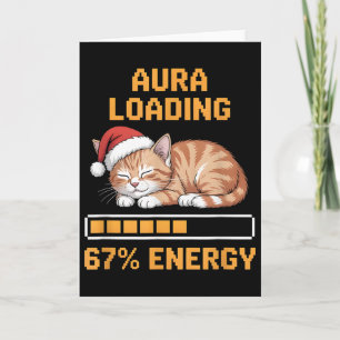 Carte Aura de chat chargement 67 pour cent énergie drôle