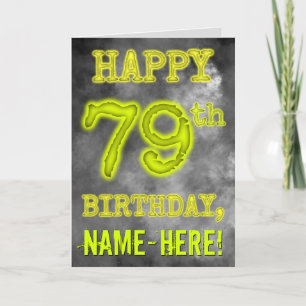 Carte Aura éffrayante Lumineuse "HEUREUX 79ème anniversa