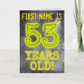 Carte Aura éffrayante Lumineuse Look "53 ANS !" + Nom (Devant)