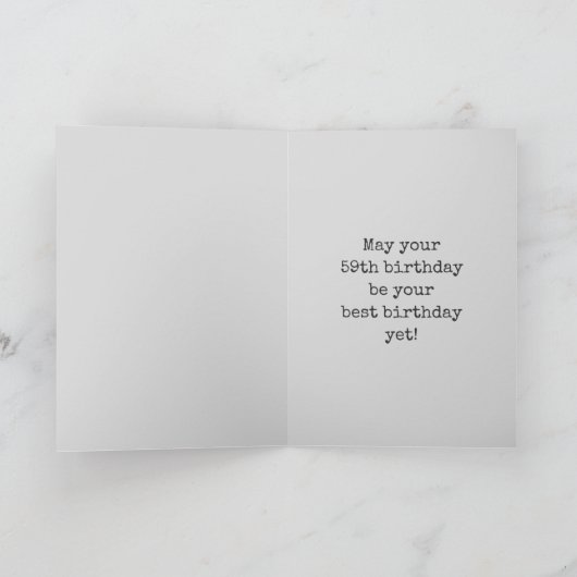 Carte Aura éffrayante Lumineuse Look "59 ANS !" + Nom (Intérieur)