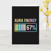 Carte Aura Energy 67 Drôle Six Sept Mème Génération Alph (Fleur jaune)
