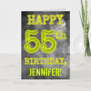 Carte Aura Lumineuse Effrayante "JOYEUX 55ème ANNIVERSAI