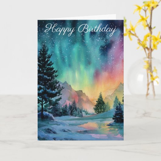 Carte Aurora Borealis (Fleur jaune)