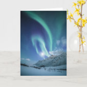 Carte Aurores boréales Norvège (Fleur jaune)