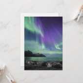 Carte Aurores boréales Senja (Devant/Arrière en situation)